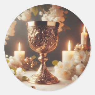 Sticker Rond Eucharistie - Communion (Corps et Sang)