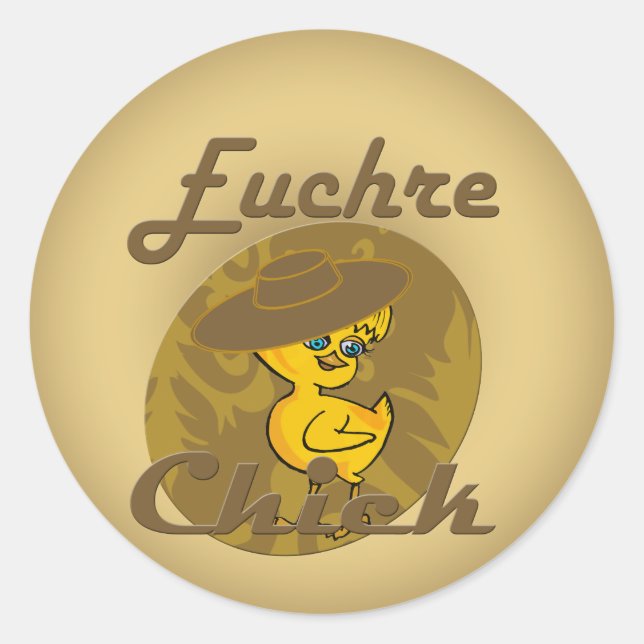 Sticker Rond Euchre chick #6 (Devant)