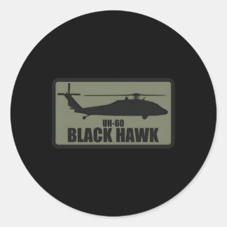 Sticker Rond Euh-60 Black Hawk Patch Subdued