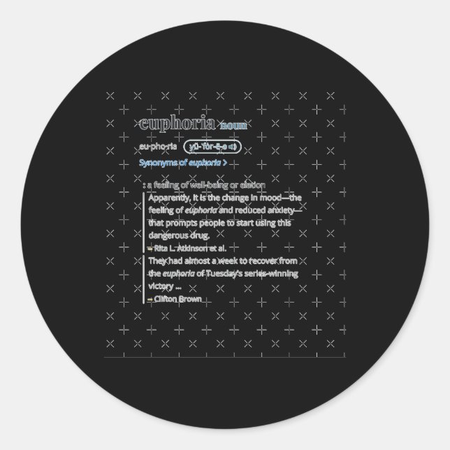 Sticker Rond Euphorie (Devant)