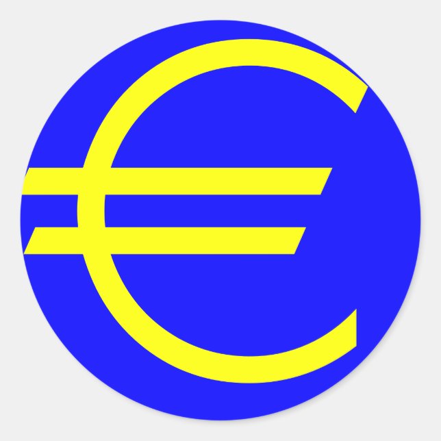 Sticker Rond EURO, symbole de la monnaie européenne (Devant)