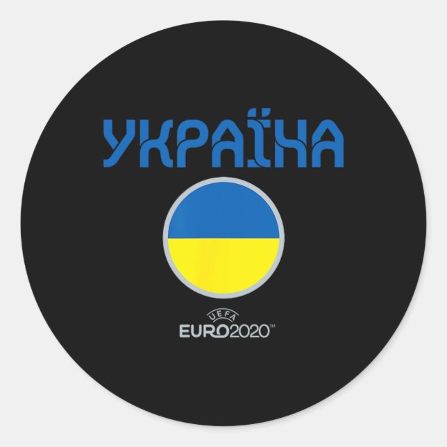 Sticker Rond Euro Uefa 2020 nation ukraine (Devant)
