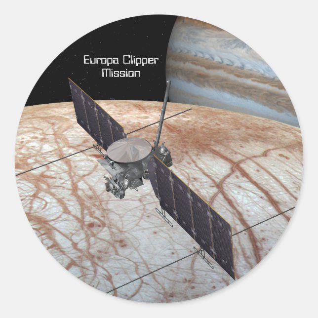 Sticker Rond Europa Clipper Mission Spacraft (Devant)