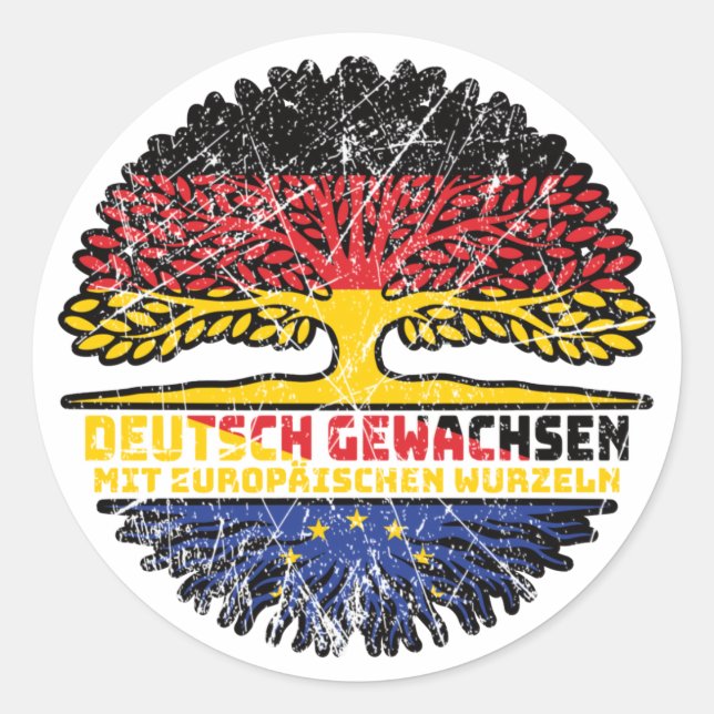 Sticker Rond Europe Allemand (Devant)
