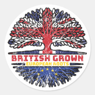 Sticker Rond European Union EU Europe Uk United Kingdom British