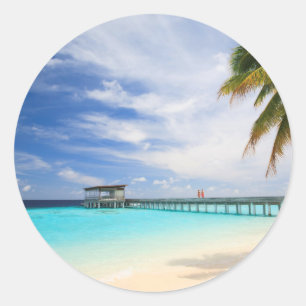 Sticker Rond Évasion maldivienne