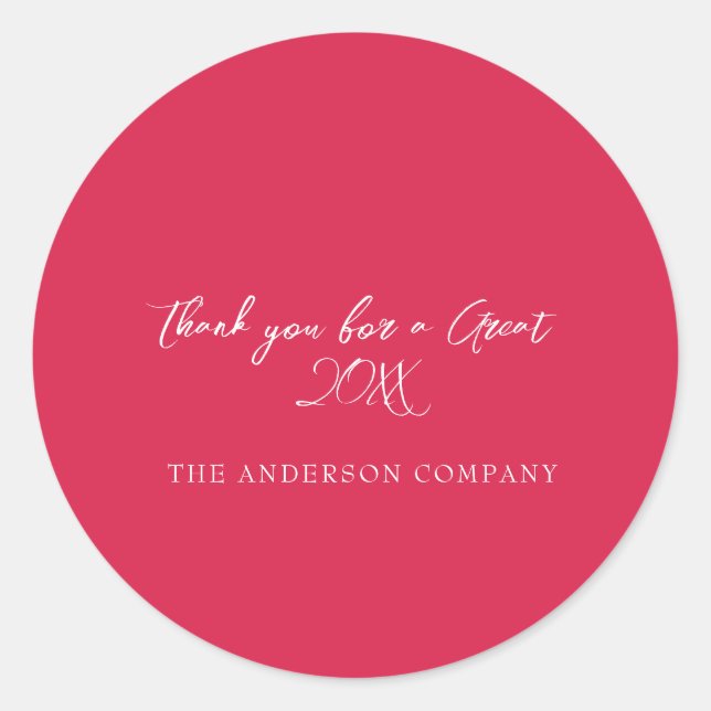 Sticker Rond Événement d'appréciation de l'employé rouge (Devant)