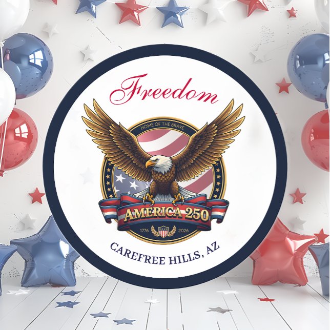 Sticker Rond Événement du 250e anniversaire des États-Unis (Créateur téléchargé)