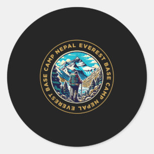 Sticker Rond Everest Base Camp Népal Montagne Everest Vue Hiki