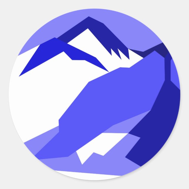 Sticker Rond Everest - bleu (Devant)