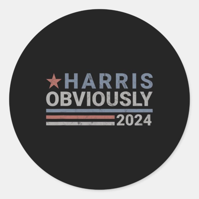 Sticker Rond Évidemment - Kamala 2024 (Devant)