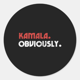 Sticker Rond Évidemment Un Vote Pour Le Président Kamala Harris