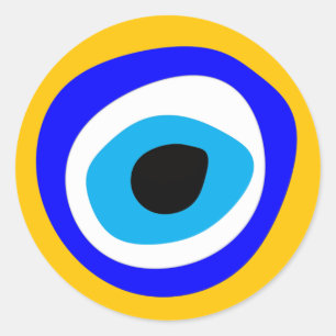 Sticker Rond Evil Eye Talisman & arabe Amulet /turc, grec