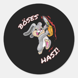 Sticker Rond Evil Hasi Shirt Easter Bunny Halloween Carnival 