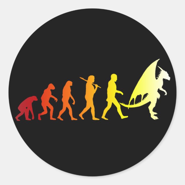 Sticker Rond Évolution (Devant)