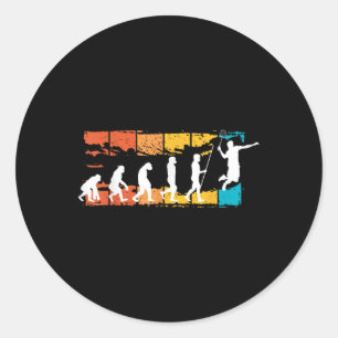 Sticker Rond Evolution Badminton _ Navette _ Joueur Badminton G