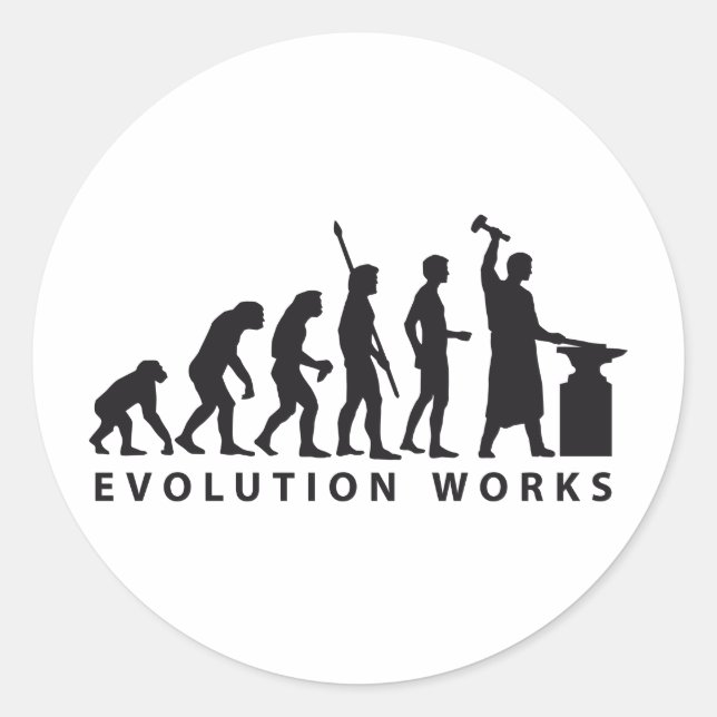 Sticker Rond evolution blacksmitz (Devant)
