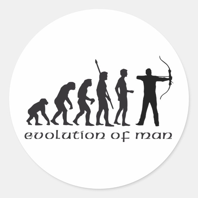 Sticker Rond evolution bow arrow (Devant)
