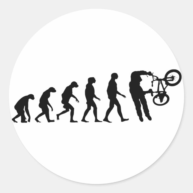 Sticker Rond Évolution de BMX (Devant)