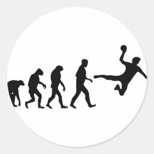 Sticker Rond évolution de handball