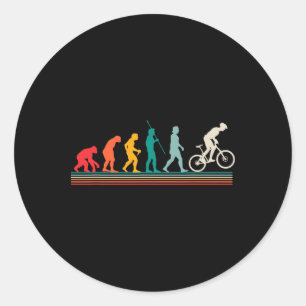 Sticker Rond Évolution de VTT Sport Rétro Mtb Vélo L