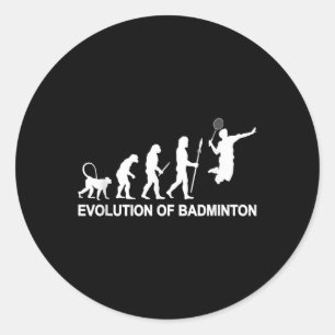 Sticker Rond Évolution du badminton