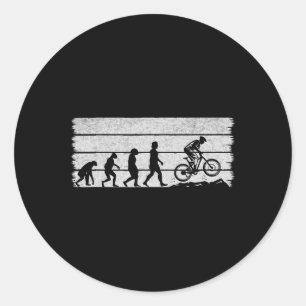 Sticker Rond Évolution du cyclisme à vélo Évolution du VTT Cycl