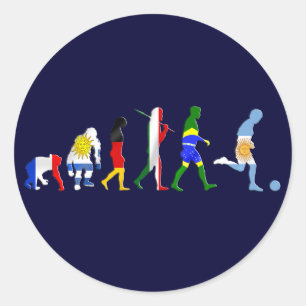 Sticker Rond Evolution du football argentin de football