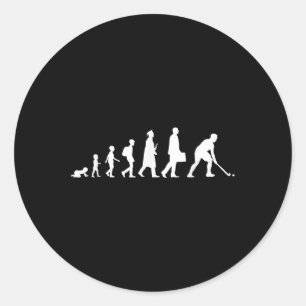 Sticker Rond Évolution du joueur de hockey sur gazon Sports réc