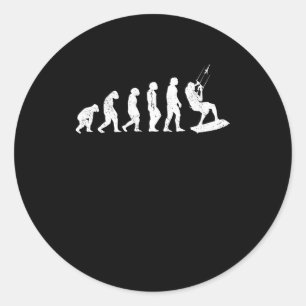 Sticker Rond Évolution du Kitesurfer