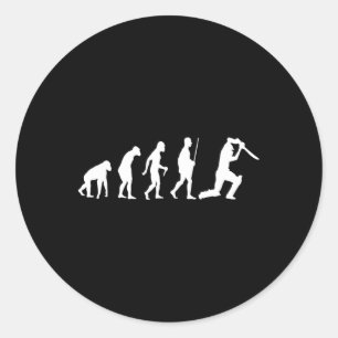 Sticker Rond Évolution du maillot de sport de cricket américain