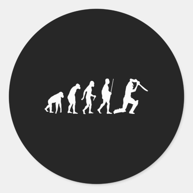 Sticker Rond Évolution du maillot de sport de cricket américain (Devant)