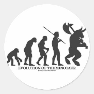 Sticker Rond Évolution du MInotaur