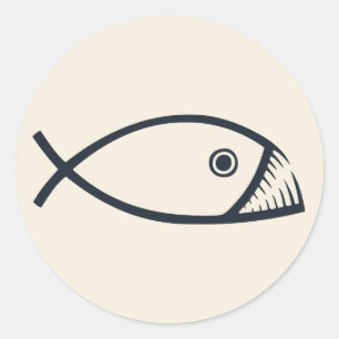Sticker Rond Évolution du poisson