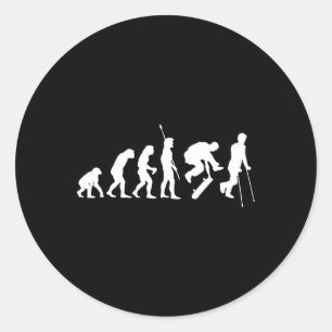 Sticker Rond Évolution du skateboard Figures et tricks de skate