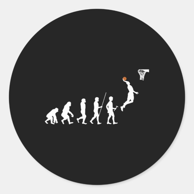 Sticker Rond Evolution humaine Bysketbyll (Devant)