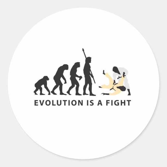 Sticker Rond Evolution judo (Devant)