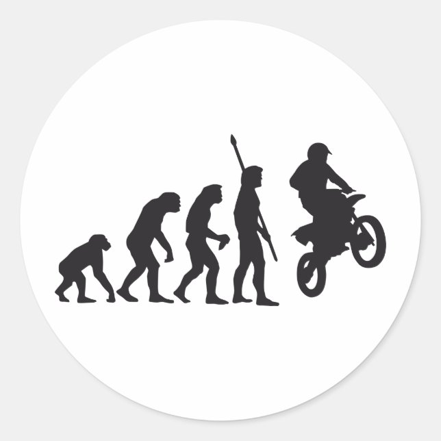 Sticker Rond Evolution moto (Devant)