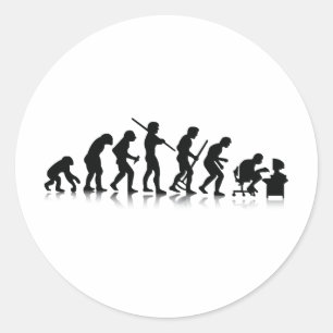 Sticker Rond Évolution nerd