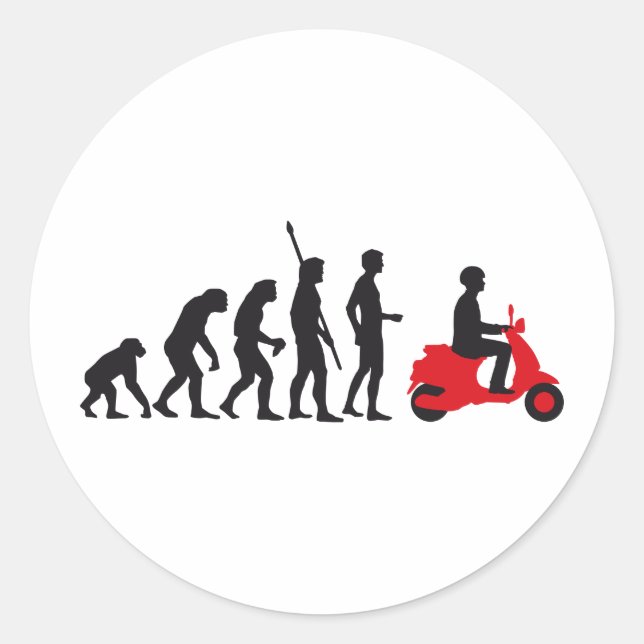 Sticker Rond evolution scooter (Devant)