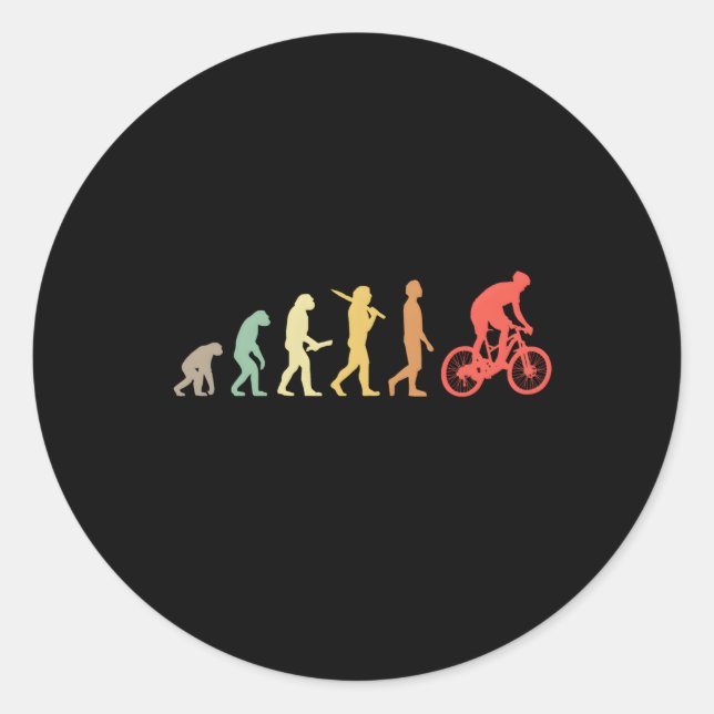 Sticker Rond Évolution VTT Pour VTT (Devant)