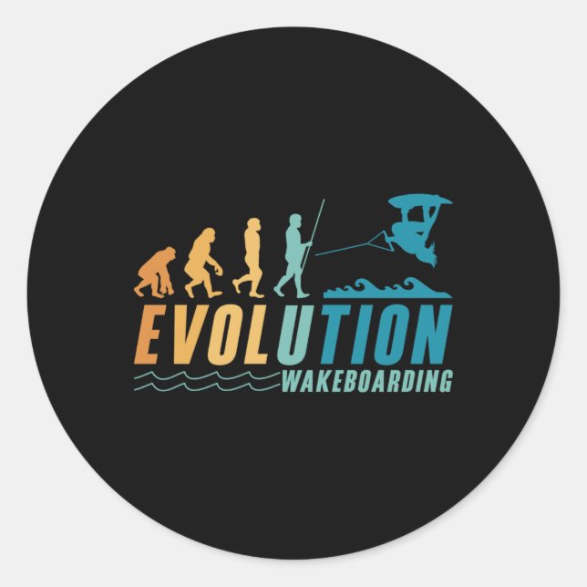Sticker Rond Evolution Wakeboard Wakeboard Wakeboard Wake Wakeb (Devant)