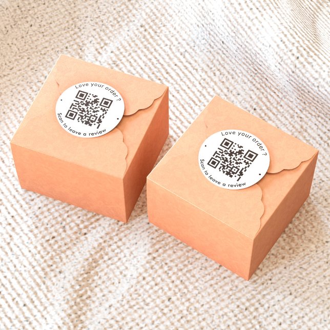 Sticker Rond Examen des affaires avec le code QR (Créateur téléchargé)