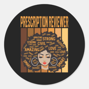 Sticker Rond Examinateur de prescription Puissant Mois de l'his