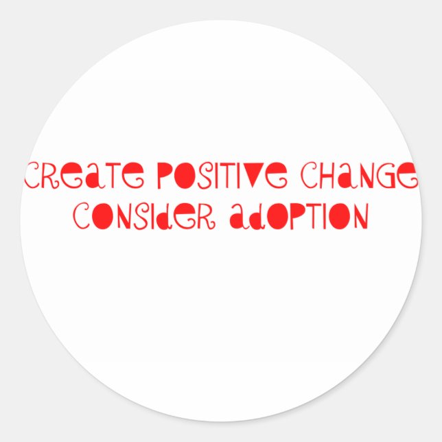 Sticker Rond Examiner l'adoption (Devant)