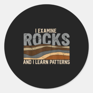 Sticker Rond Examiner les roches et apprendre les modèles de gé