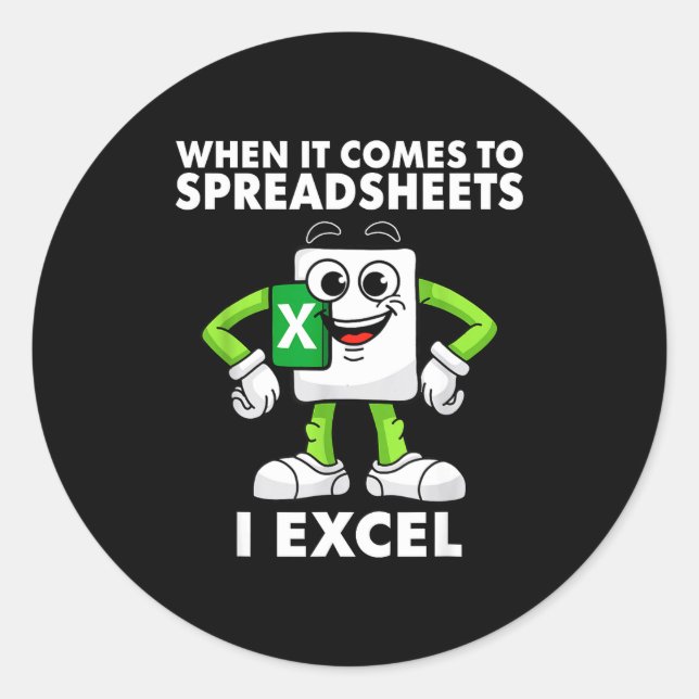 Sticker Rond Excel Coworker Birthday Employee Farewell Goodbye  (Devant)