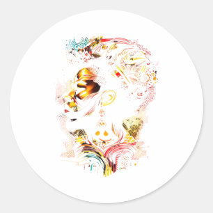 Sticker Rond Excellence Africaine Abstraite Mélanine Histoire N
