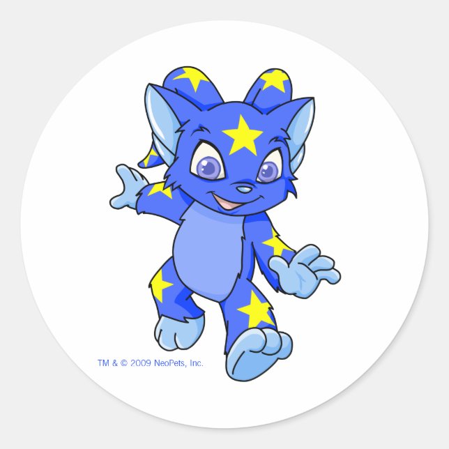 Sticker Rond Excité Starry Acara (Devant)