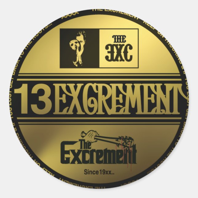 Sticker Rond excrement_Sticker (Devant)